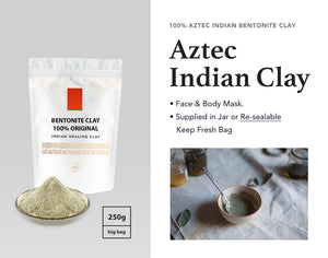 Aztec Indian Healing Calcium Bentonite Clay Face Mask 250g/0.55lb | 500g/1.1lb